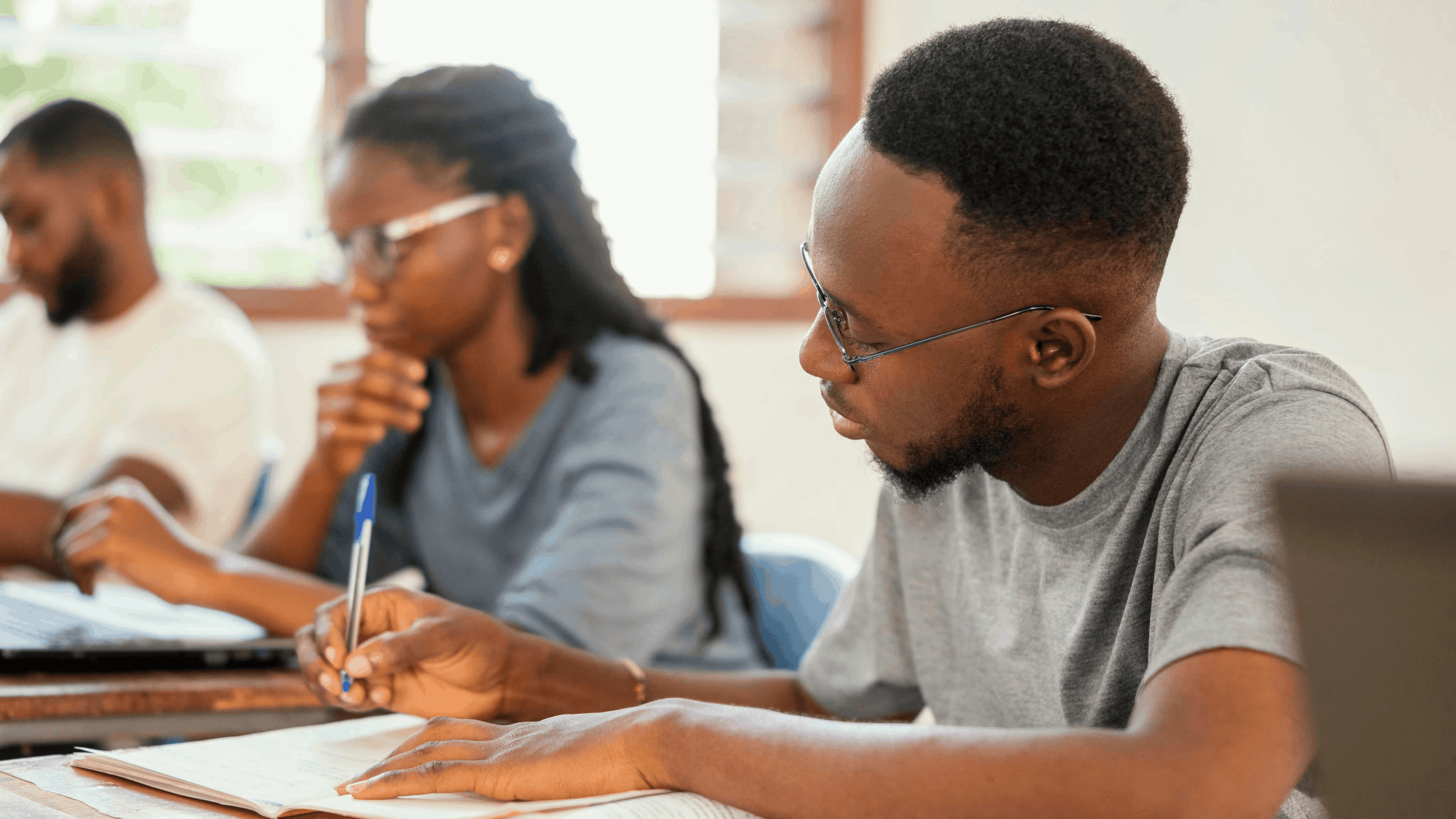 University Students studying