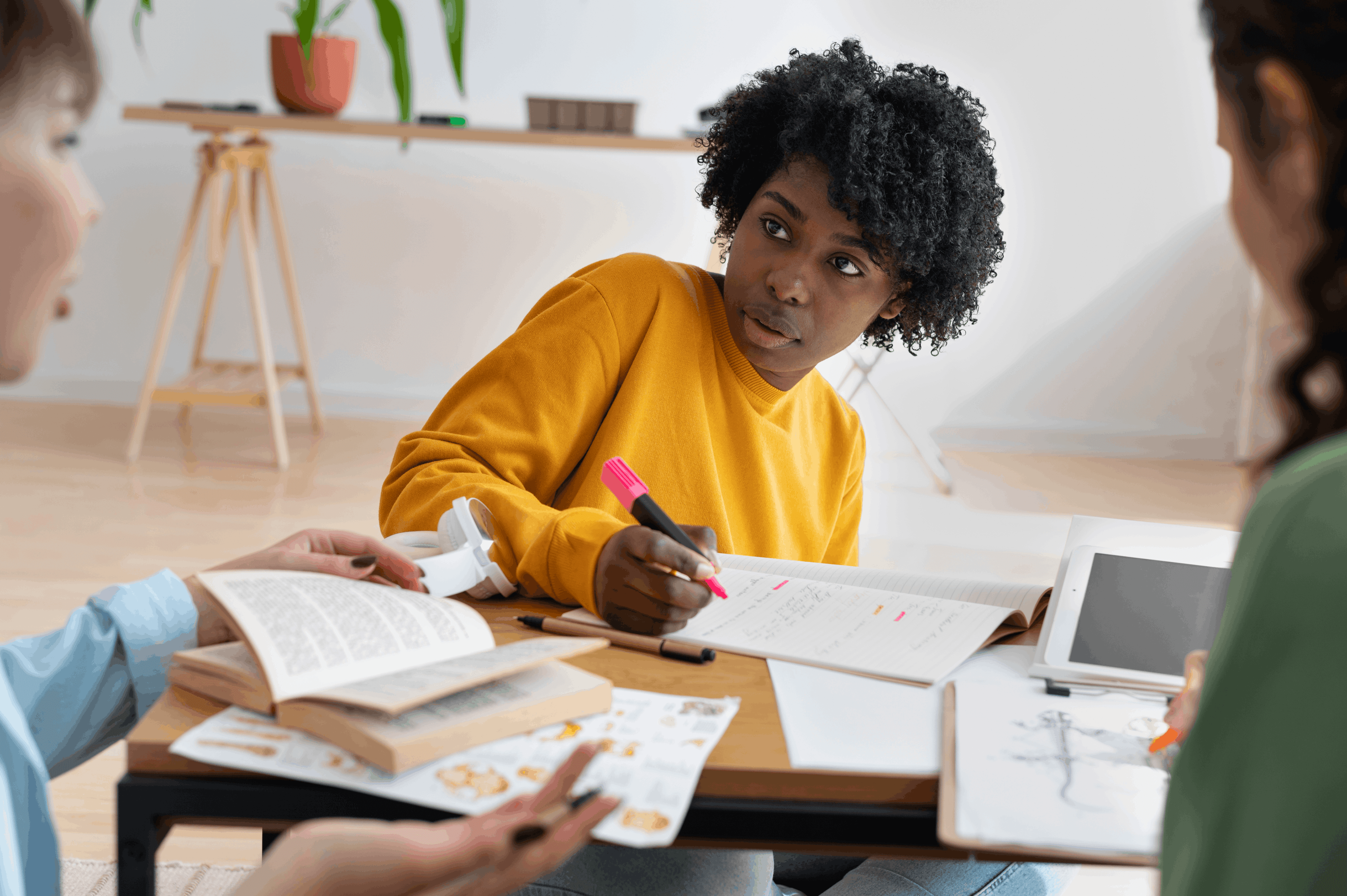Student getting homework help