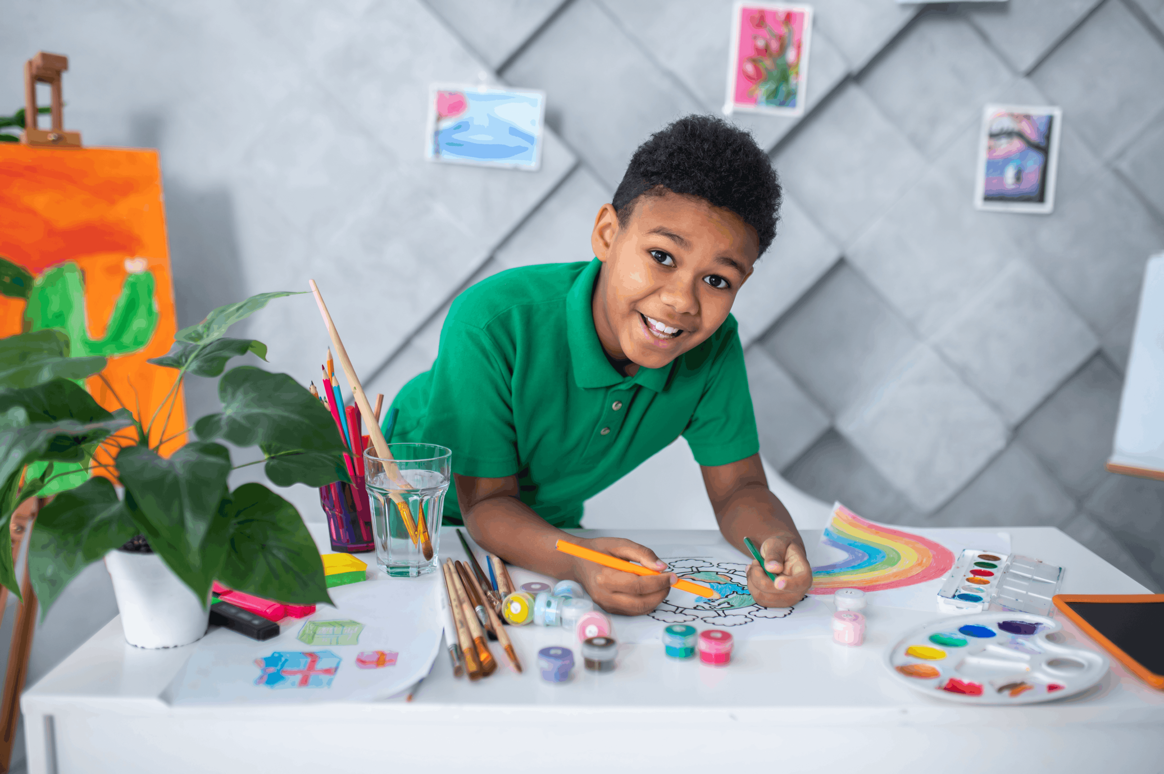 Child painting