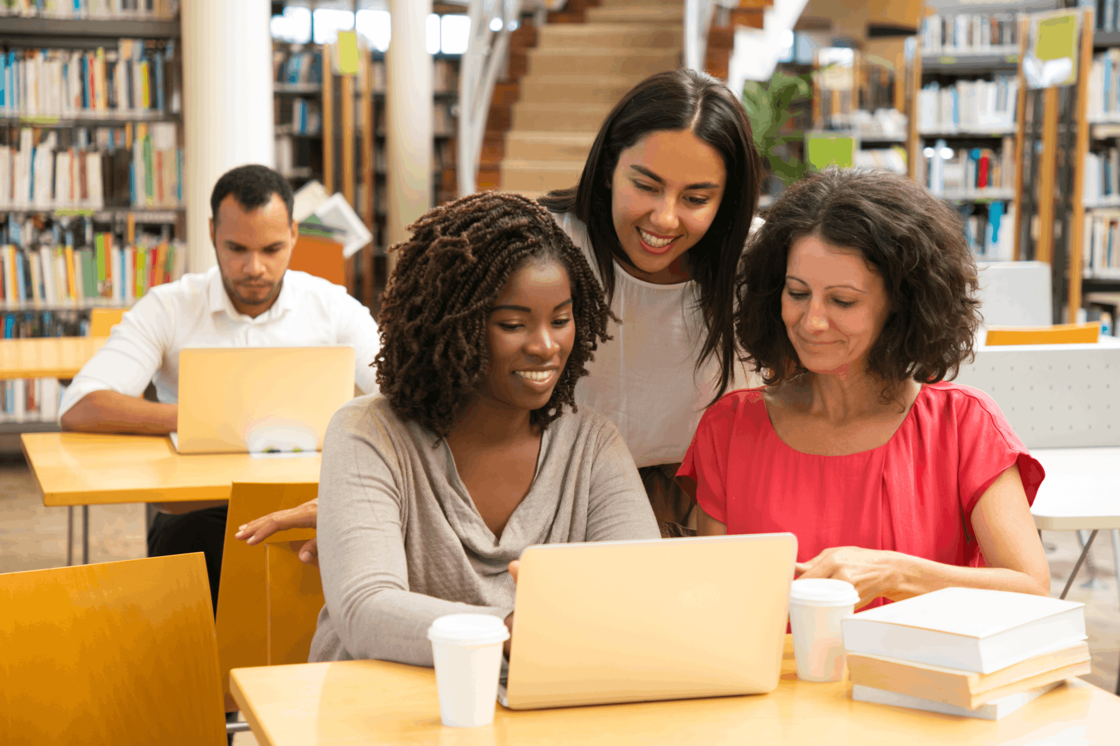 IB students studying together