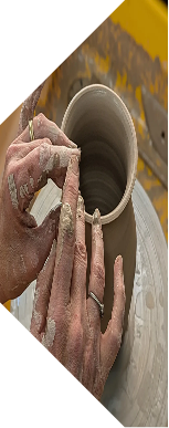 Child drawing pottery